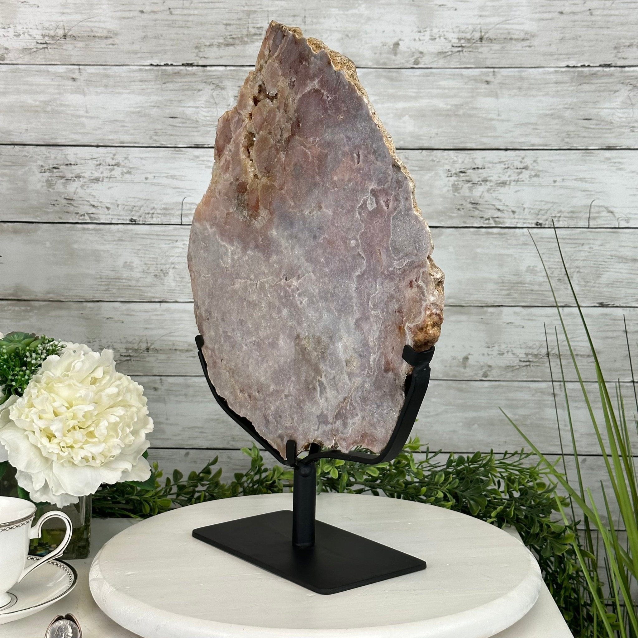 Polished Pink Amethyst Slice on a Stand, 11.4 lbs, 17.5" Tall #5743-0009 by Brazil Gems - Brazil GemsBrazil GemsPolished Pink Amethyst Slice on a Stand, 11.4 lbs, 17.5" Tall #5743-0009 by Brazil GemsSlices on Fixed Bases5743-0009