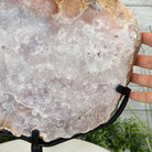 Polished Pink Amethyst Slice on a Stand, 11.4 lbs, 17.5" Tall #5743-0009 by Brazil Gems - Brazil GemsBrazil GemsPolished Pink Amethyst Slice on a Stand, 11.4 lbs, 17.5" Tall #5743-0009 by Brazil GemsSlices on Fixed Bases5743-0009