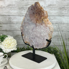 Polished Pink Amethyst Slice on a Stand, 11.4 lbs, 17.5" Tall #5743-0009 by Brazil Gems - Brazil GemsBrazil GemsPolished Pink Amethyst Slice on a Stand, 11.4 lbs, 17.5" Tall #5743-0009 by Brazil GemsSlices on Fixed Bases5743-0009