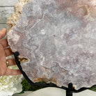 Polished Pink Amethyst Slice on a Stand, 11.4 lbs, 17.5" Tall #5743-0009 by Brazil Gems - Brazil GemsBrazil GemsPolished Pink Amethyst Slice on a Stand, 11.4 lbs, 17.5" Tall #5743-0009 by Brazil GemsSlices on Fixed Bases5743-0009