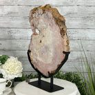 Polished Pink Amethyst Slice on a Stand, 20.1 lbs, 19" Tall #5743-0017 by Brazil Gems - Brazil GemsBrazil GemsPolished Pink Amethyst Slice on a Stand, 20.1 lbs, 19" Tall #5743-0017 by Brazil GemsSlices on Fixed Bases5743-0017