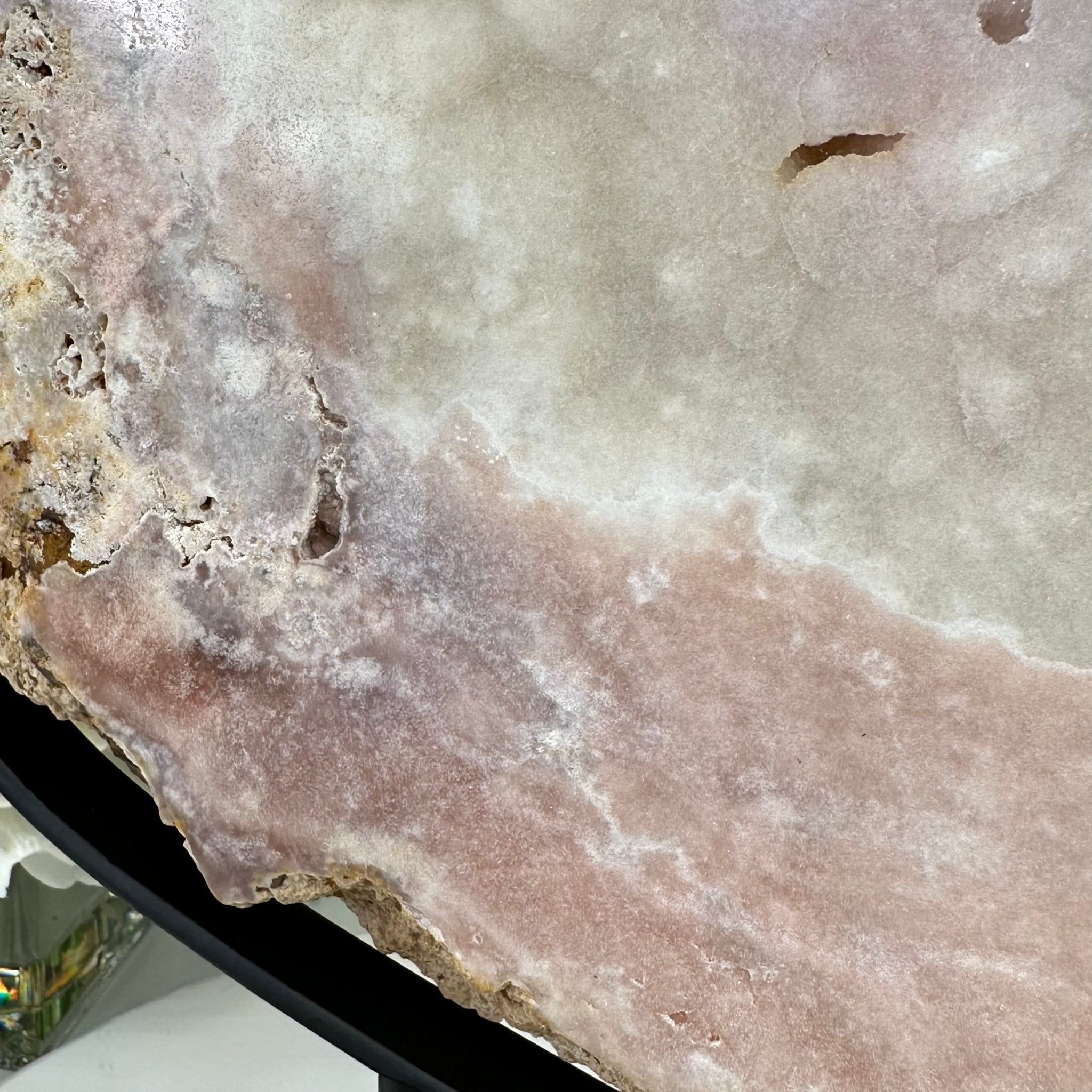 Polished Pink Amethyst Slice on a Stand, 20.1 lbs, 19" Tall #5743-0017 by Brazil Gems - Brazil GemsBrazil GemsPolished Pink Amethyst Slice on a Stand, 20.1 lbs, 19" Tall #5743-0017 by Brazil GemsSlices on Fixed Bases5743-0017