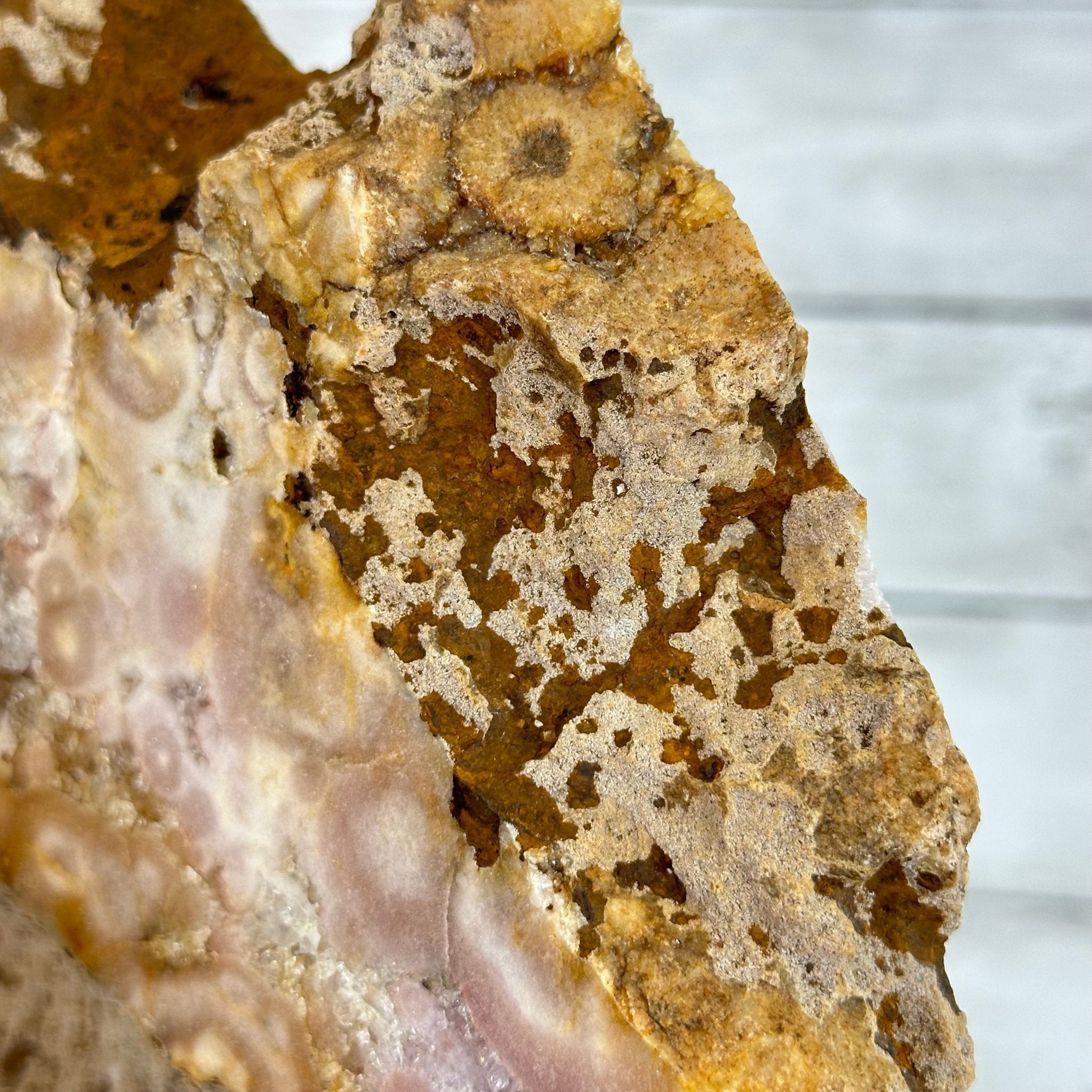 Polished Pink Amethyst Slice on a Stand, 7 lbs & 16.4" Tall #5743-0030 - Brazil GemsBrazil GemsPolished Pink Amethyst Slice on a Stand, 7 lbs & 16.4" Tall #5743-0030Slices on Fixed Bases5743-0030