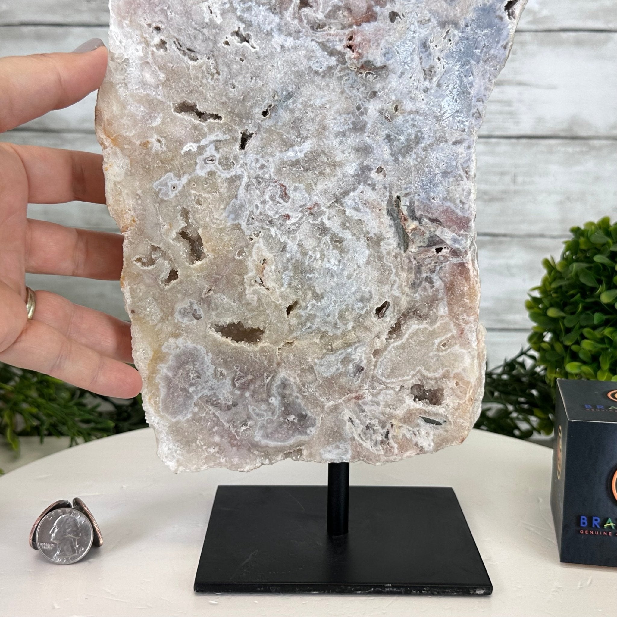 Polished Pink Amethyst Slice on a Stand, 7.8 lbs, 16.5" Tall #5743-0023 - Brazil GemsBrazil GemsPolished Pink Amethyst Slice on a Stand, 7.8 lbs, 16.5" Tall #5743-0023Slices on Fixed Bases5743-0023