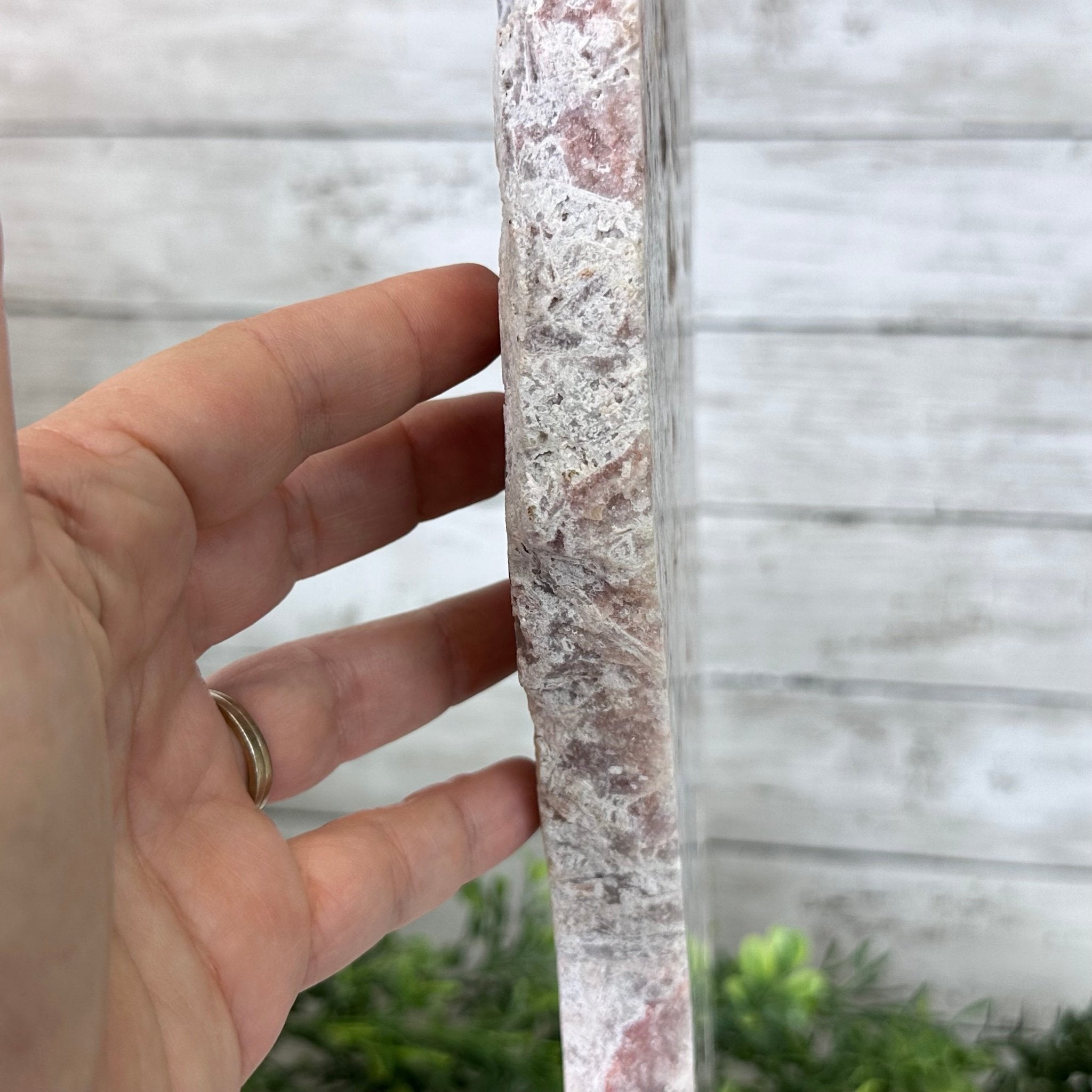 Polished Pink Amethyst Slice on a Stand, 7.8 lbs, 16.5" Tall #5743-0023 - Brazil GemsBrazil GemsPolished Pink Amethyst Slice on a Stand, 7.8 lbs, 16.5" Tall #5743-0023Slices on Fixed Bases5743-0023