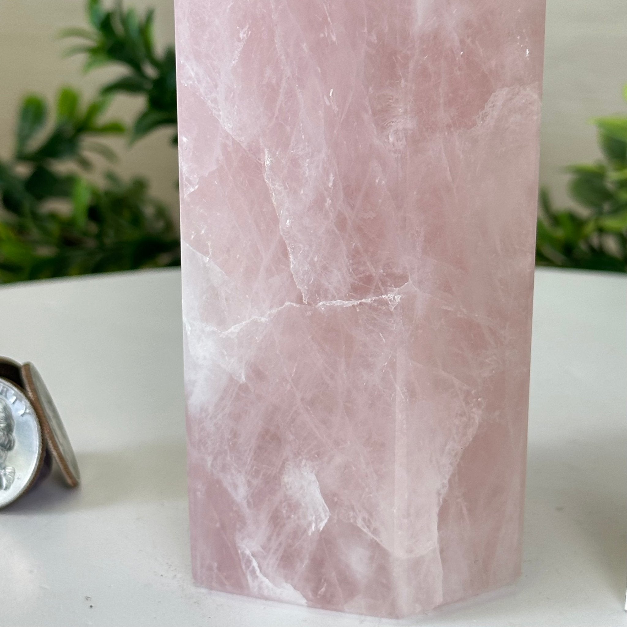 Polished Rose Quartz Crystal Tower 6.3" Tall Model #3106RQ - 005 - Brazil GemsBrazil GemsPolished Rose Quartz Crystal Tower 6.3" Tall Model #3106RQ - 005Crystal Points3106RQ - 005