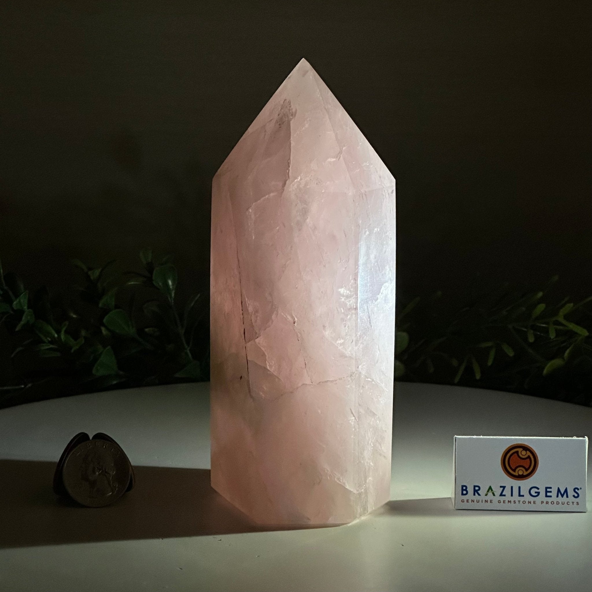 Polished Rose Quartz Crystal Tower 6.3" Tall Model #3106RQ - 005 - Brazil GemsBrazil GemsPolished Rose Quartz Crystal Tower 6.3" Tall Model #3106RQ - 005Crystal Points3106RQ - 005