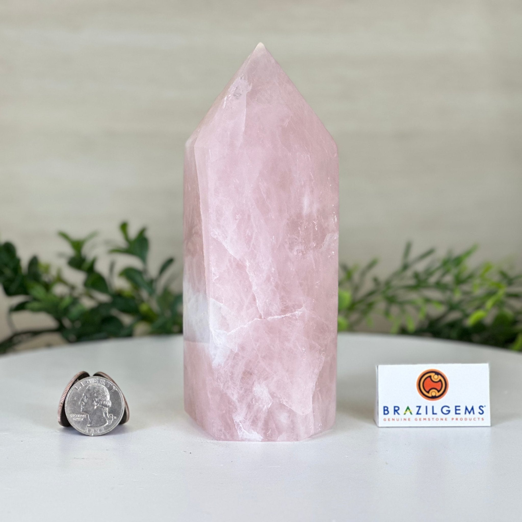Polished Rose Quartz Crystal Tower 6.3" Tall Model #3106RQ - 005 - Brazil GemsBrazil GemsPolished Rose Quartz Crystal Tower 6.3" Tall Model #3106RQ - 005Crystal Points3106RQ - 005