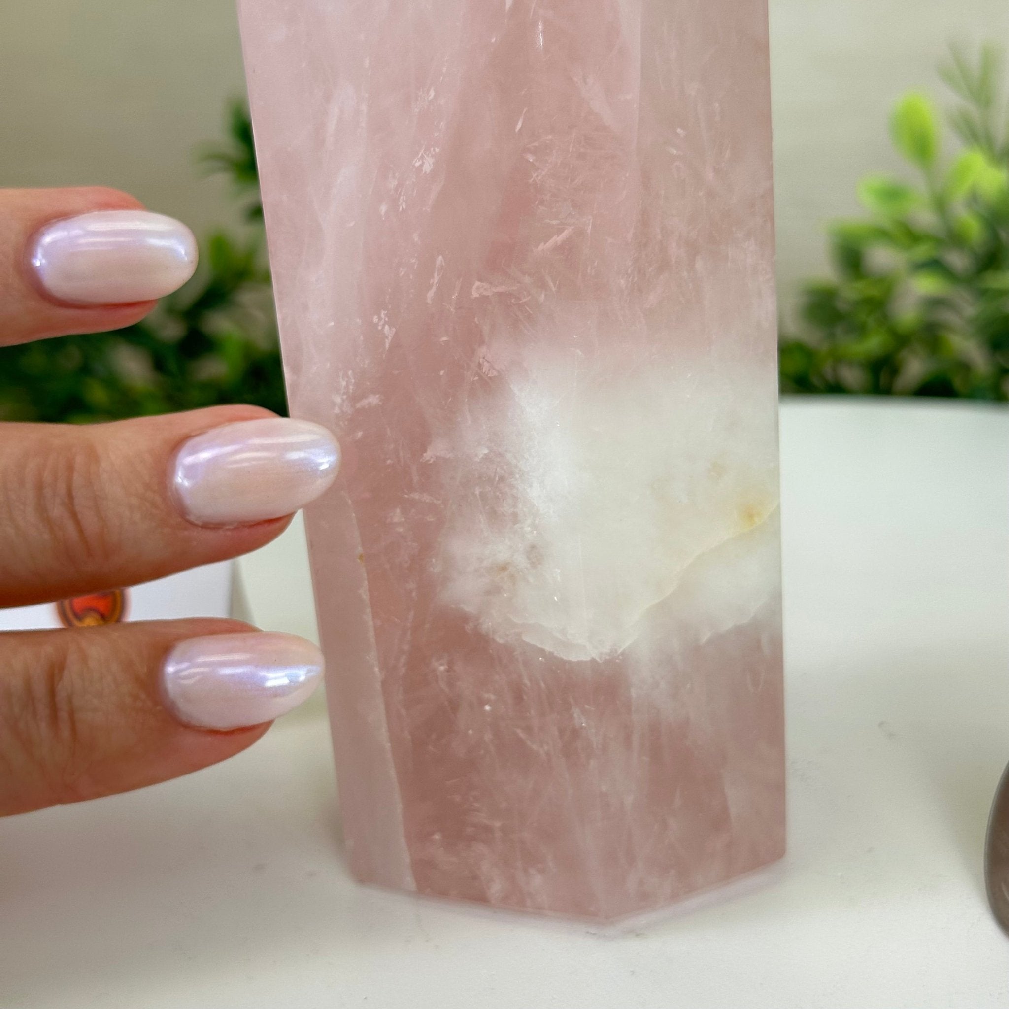 Polished Rose Quartz Crystal Tower 6.3" Tall Model #3106RQ - 005 - Brazil GemsBrazil GemsPolished Rose Quartz Crystal Tower 6.3" Tall Model #3106RQ - 005Crystal Points3106RQ - 005
