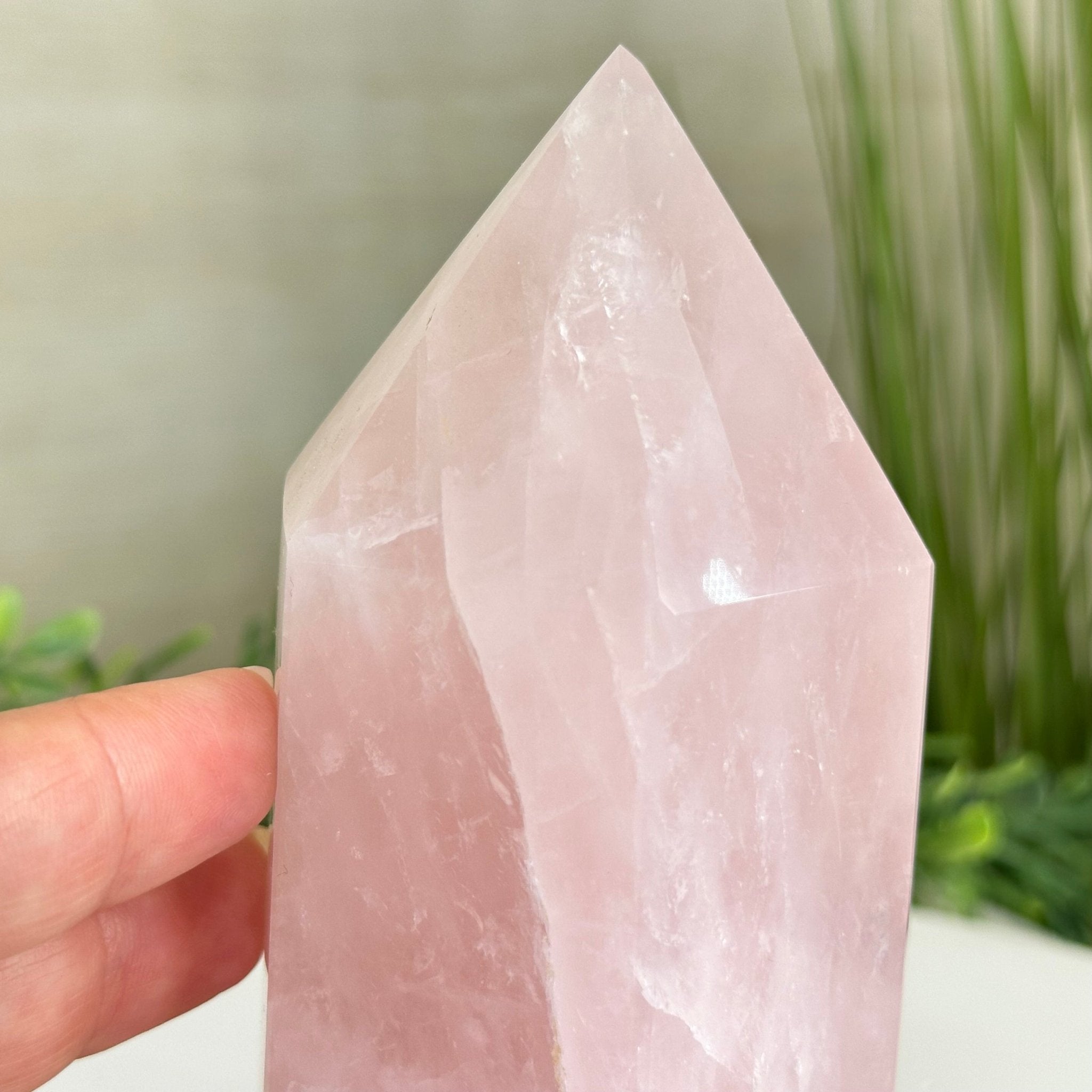 Polished Rose Quartz Crystal Tower 6.3" Tall Model #3106RQ - 005 - Brazil GemsBrazil GemsPolished Rose Quartz Crystal Tower 6.3" Tall Model #3106RQ - 005Crystal Points3106RQ - 005