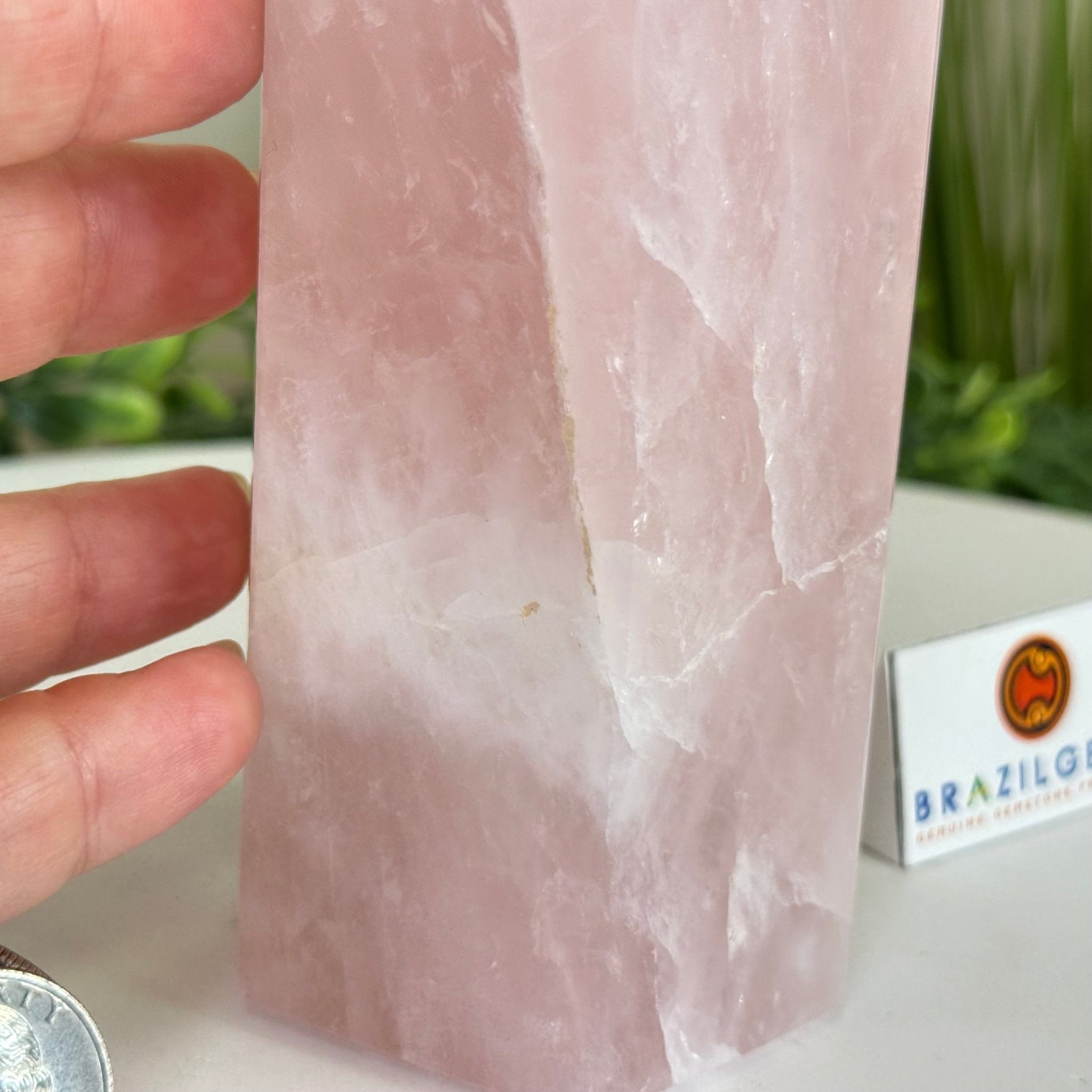 Polished Rose Quartz Crystal Tower 6.3" Tall Model #3106RQ - 005 - Brazil GemsBrazil GemsPolished Rose Quartz Crystal Tower 6.3" Tall Model #3106RQ - 005Crystal Points3106RQ - 005