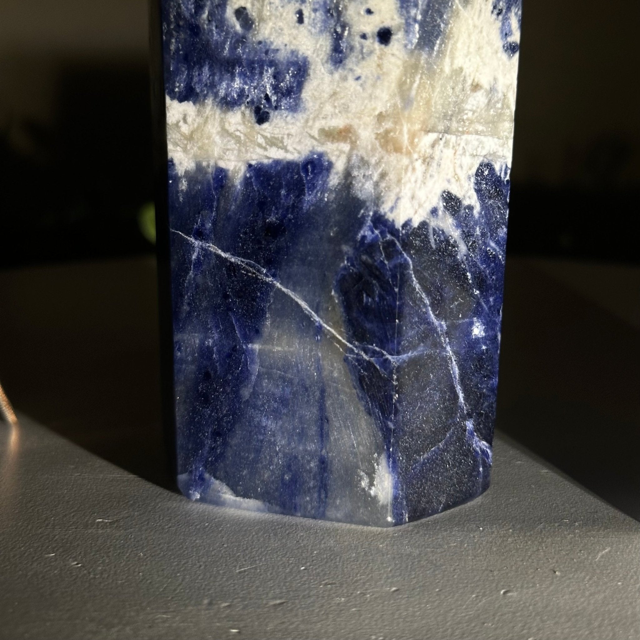 Polished Sodalite Crystal Tower 4.9" Tall #3106SO - 003 - Brazil GemsBrazil GemsPolished Sodalite Crystal Tower 4.9" Tall #3106SO - 003Crystal Points3106SO - 003