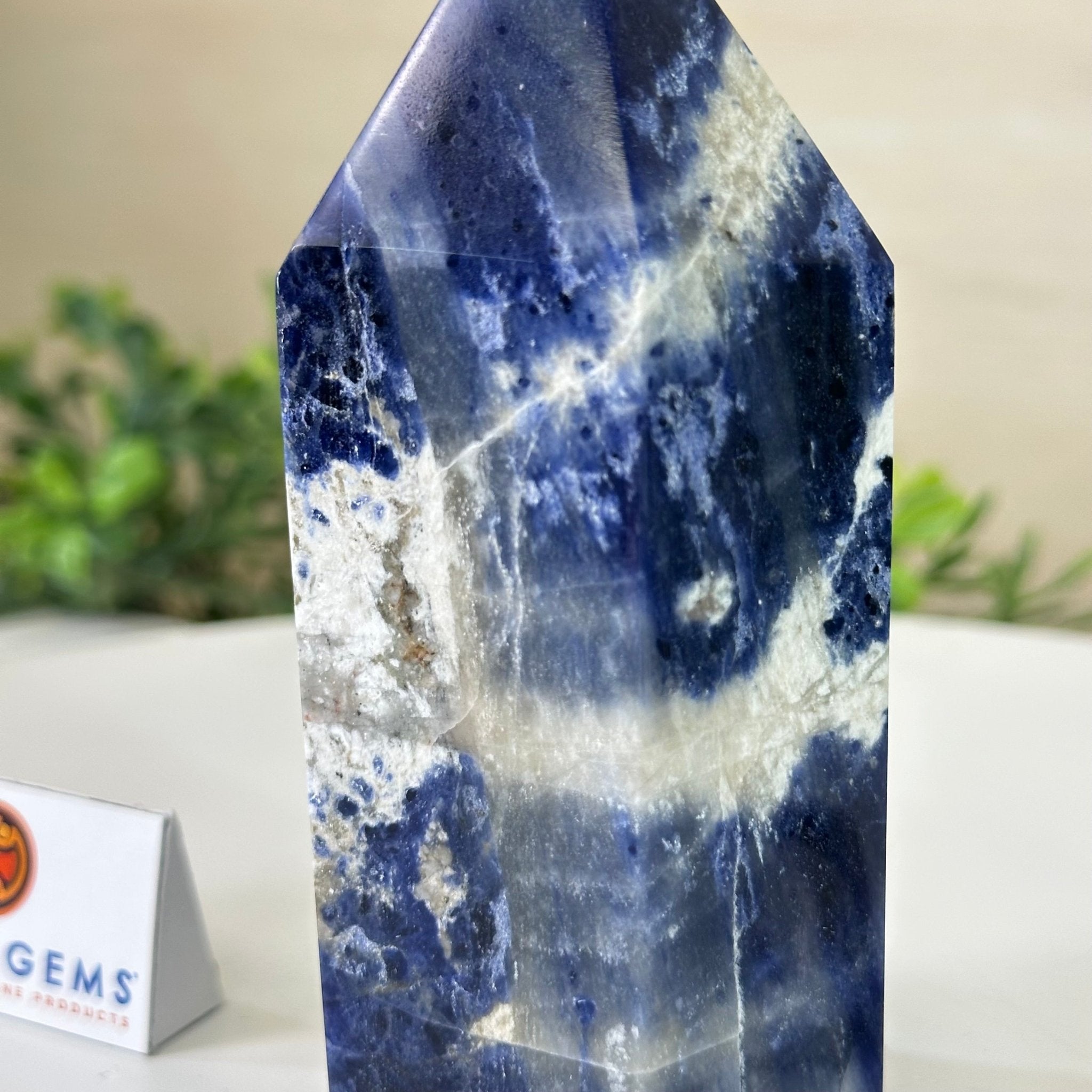 Polished Sodalite Crystal Tower 4.9" Tall #3106SO - 003 - Brazil GemsBrazil GemsPolished Sodalite Crystal Tower 4.9" Tall #3106SO - 003Crystal Points3106SO - 003