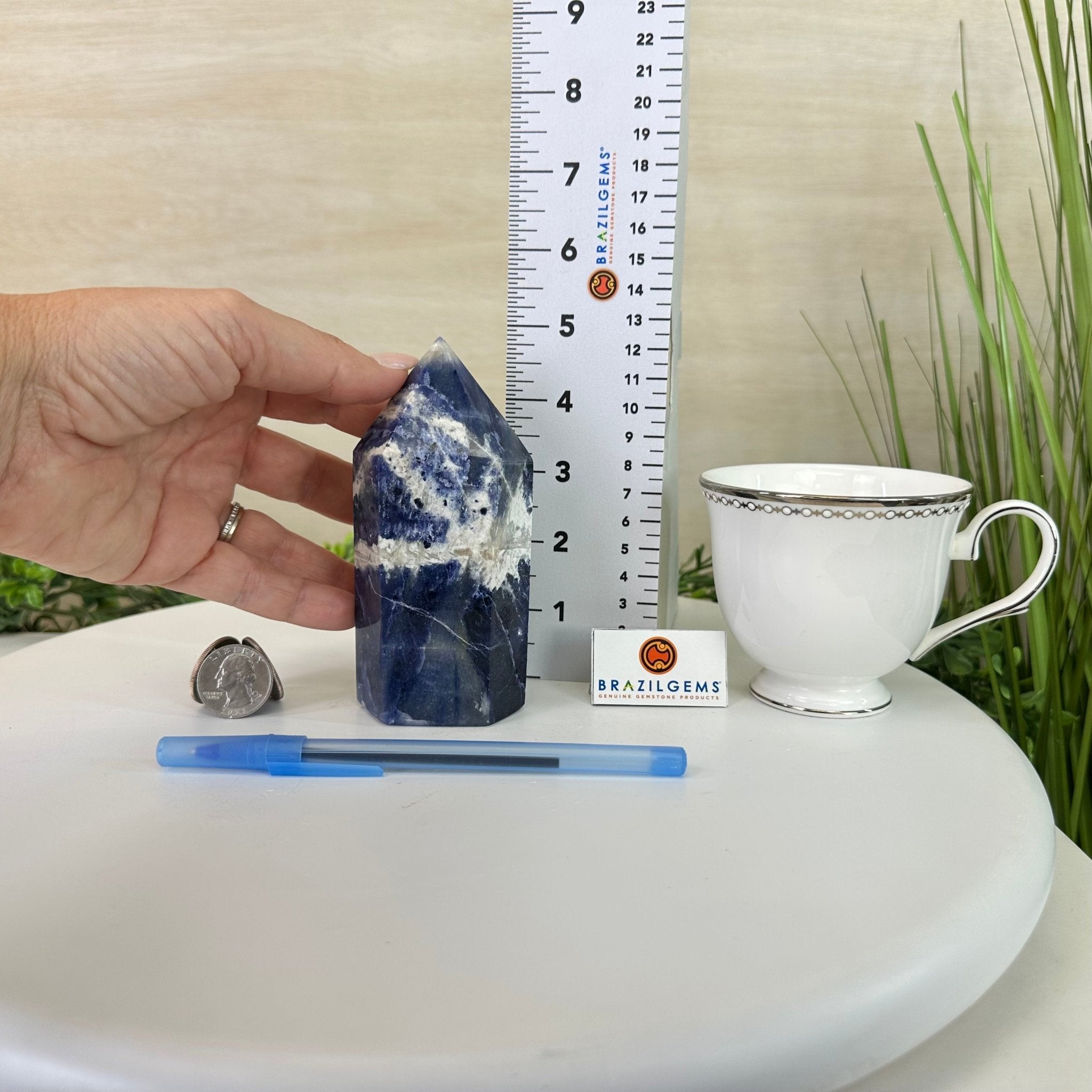 Polished Sodalite Crystal Tower 4.9" Tall #3106SO - 003 - Brazil GemsBrazil GemsPolished Sodalite Crystal Tower 4.9" Tall #3106SO - 003Crystal Points3106SO - 003