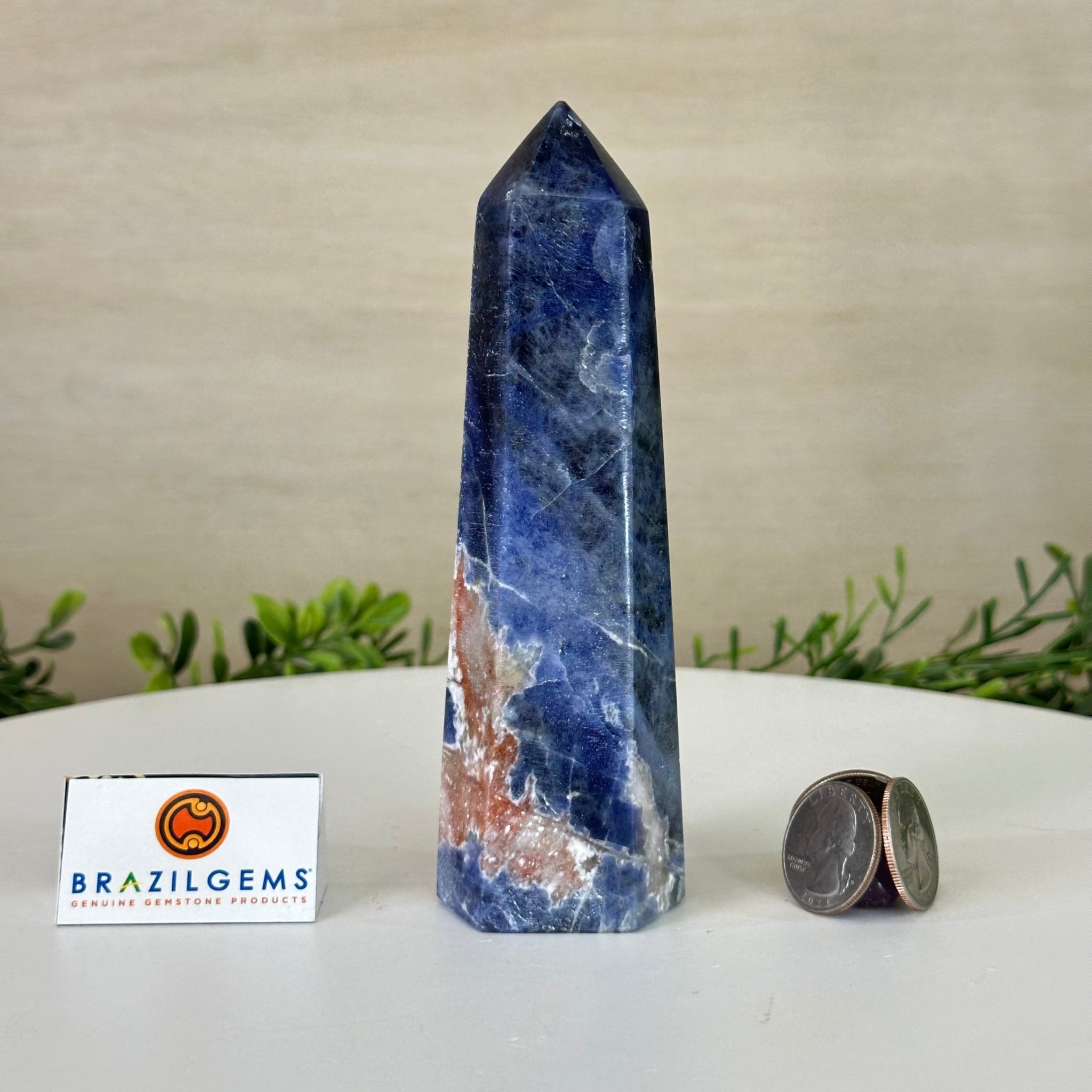 Polished Sodalite Crystal Tower 5.7" Tall #3106SO - 002 - Brazil GemsBrazil GemsPolished Sodalite Crystal Tower 5.7" Tall #3106SO - 002Crystal Points3106SO - 002