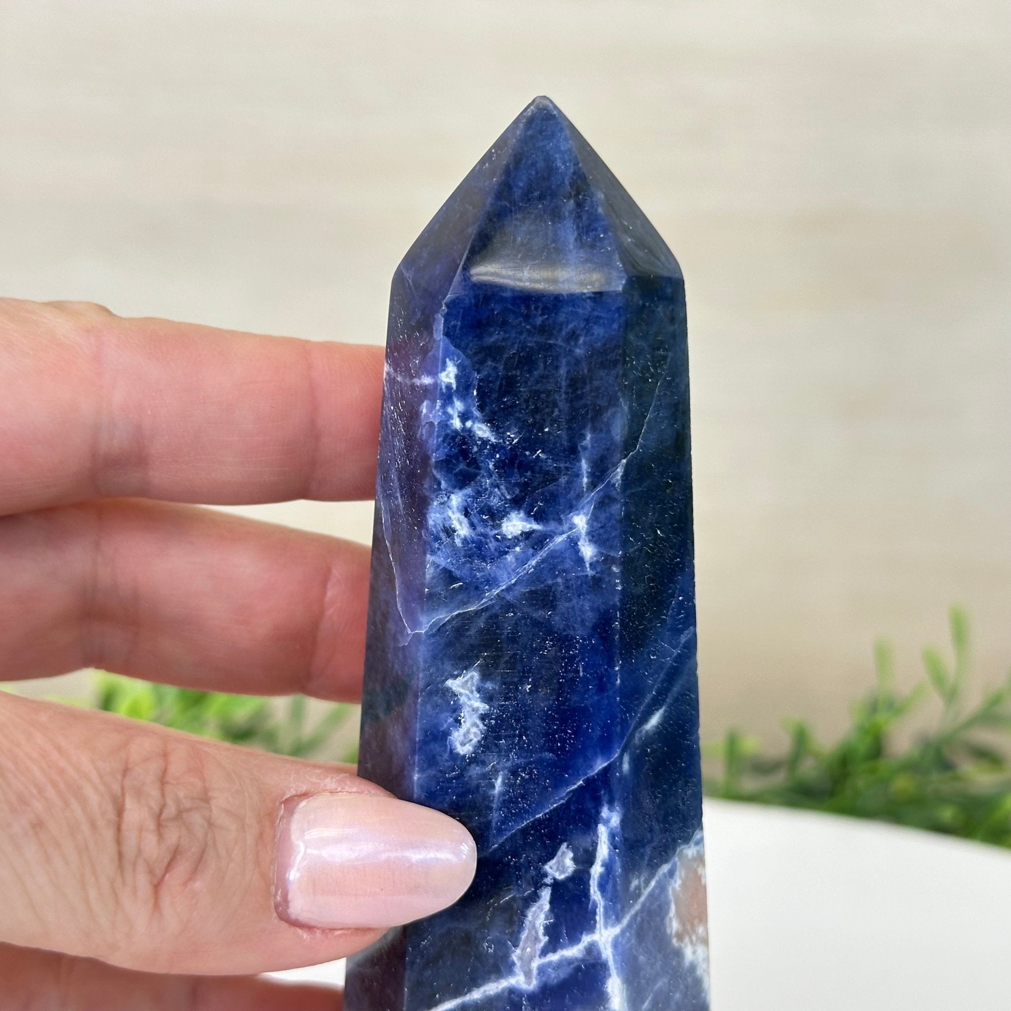Polished Sodalite Crystal Tower 5.7" Tall #3106SO - 002 - Brazil GemsBrazil GemsPolished Sodalite Crystal Tower 5.7" Tall #3106SO - 002Crystal Points3106SO - 002