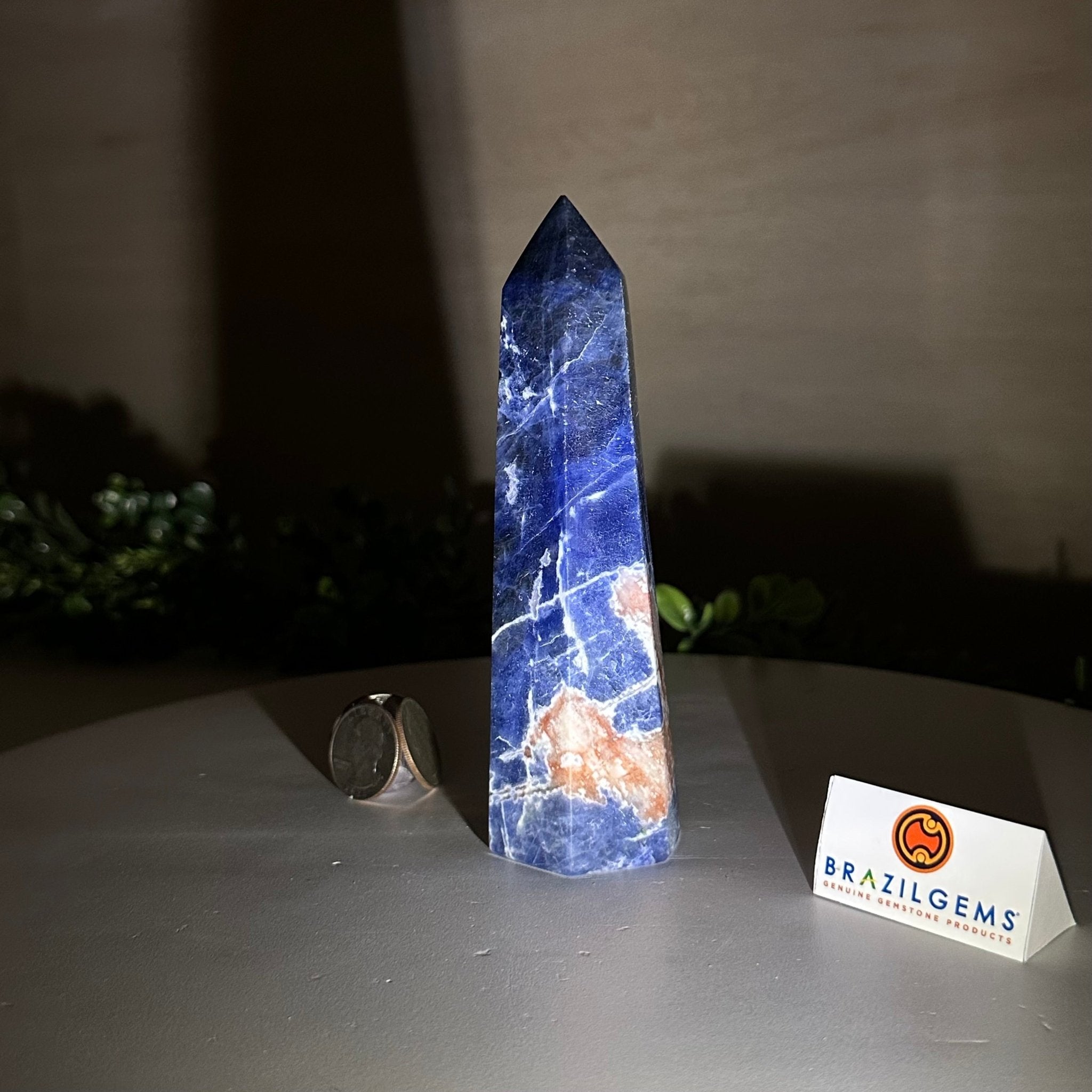 Polished Sodalite Crystal Tower 5.7" Tall #3106SO - 002 - Brazil GemsBrazil GemsPolished Sodalite Crystal Tower 5.7" Tall #3106SO - 002Crystal Points3106SO - 002