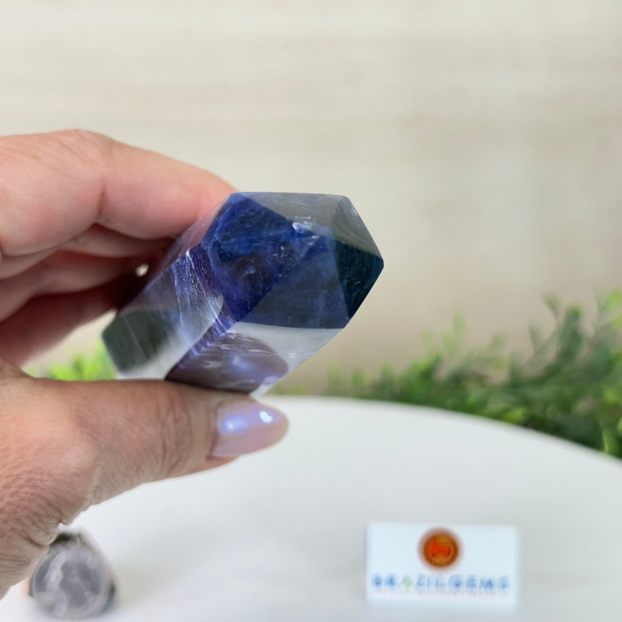 Polished Sodalite Crystal Tower 5.7" Tall #3106SO - 002 - Brazil GemsBrazil GemsPolished Sodalite Crystal Tower 5.7" Tall #3106SO - 002Crystal Points3106SO - 002