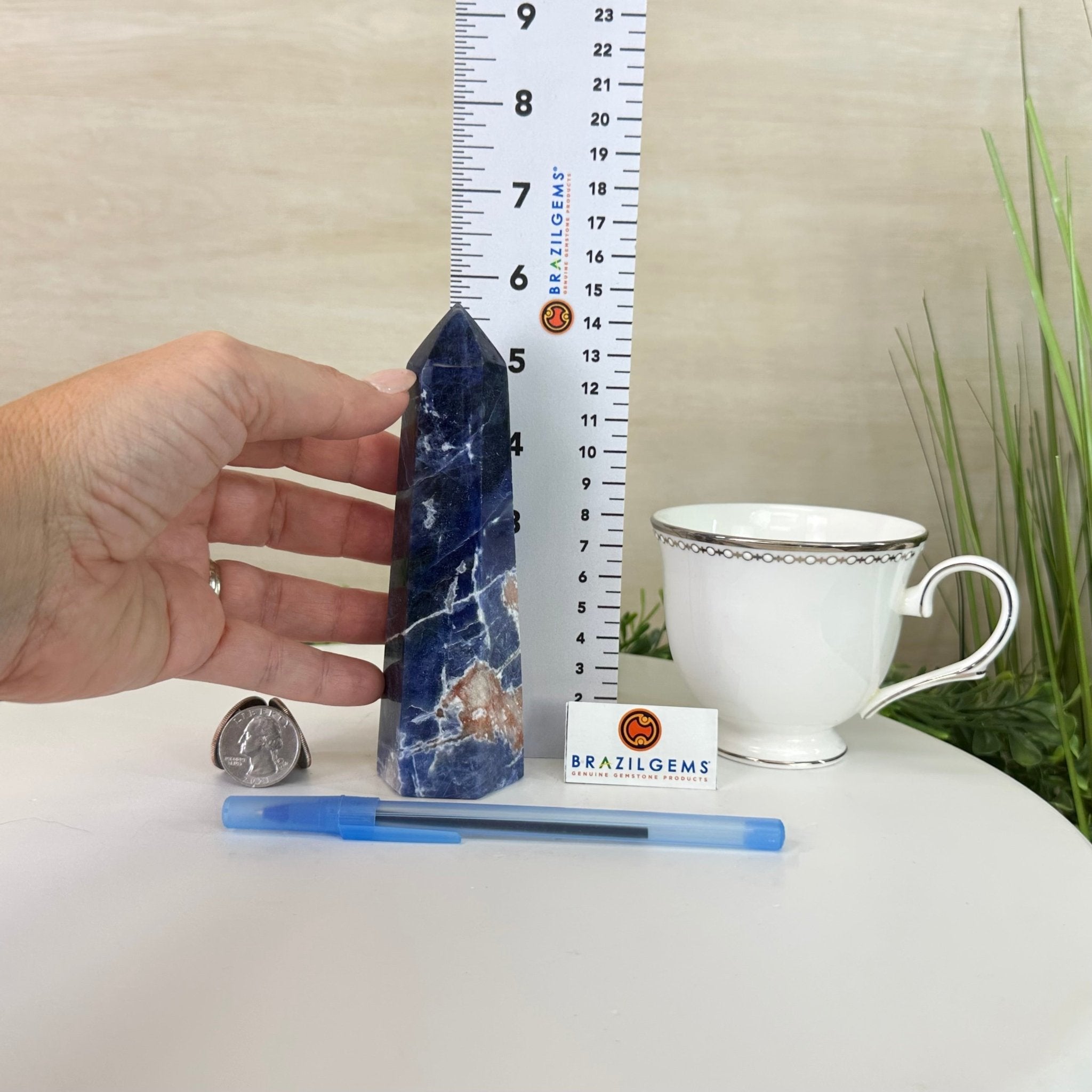 Polished Sodalite Crystal Tower 5.7" Tall #3106SO - 002 - Brazil GemsBrazil GemsPolished Sodalite Crystal Tower 5.7" Tall #3106SO - 002Crystal Points3106SO - 002