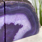 Purple Dyed Brazilian Agate Stone Bookends, 13.7 lbs & 5.3" tall Model #5151PU-033 by Brazil Gems - Brazil GemsBrazil GemsPurple Dyed Brazilian Agate Stone Bookends, 13.7 lbs & 5.3" tall Model #5151PU-033 by Brazil GemsBookends5151PU-033
