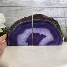 Purple Dyed Brazilian Agate Stone Bookends, 13.7 lbs & 5.3" tall Model #5151PU-033 by Brazil Gems - Brazil GemsBrazil GemsPurple Dyed Brazilian Agate Stone Bookends, 13.7 lbs & 5.3" tall Model #5151PU-033 by Brazil GemsBookends5151PU-033
