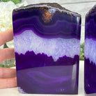 Purple Dyed Brazilian Agate Stone Bookends, 13.7 lbs & 5.3" tall Model #5151PU-033 by Brazil Gems - Brazil GemsBrazil GemsPurple Dyed Brazilian Agate Stone Bookends, 13.7 lbs & 5.3" tall Model #5151PU-033 by Brazil GemsBookends5151PU-033