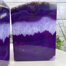 Purple Dyed Brazilian Agate Stone Bookends, 13.7 lbs & 5.3" tall Model #5151PU-033 by Brazil Gems - Brazil GemsBrazil GemsPurple Dyed Brazilian Agate Stone Bookends, 13.7 lbs & 5.3" tall Model #5151PU-033 by Brazil GemsBookends5151PU-033