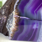 Purple Dyed Brazilian Agate Stone Bookends, 13.7 lbs & 5.3" tall Model #5151PU-033 by Brazil Gems - Brazil GemsBrazil GemsPurple Dyed Brazilian Agate Stone Bookends, 13.7 lbs & 5.3" tall Model #5151PU-033 by Brazil GemsBookends5151PU-033