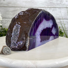 Purple Dyed Brazilian Agate Stone Bookends, 13.7 lbs & 5.3" tall Model #5151PU-033 by Brazil Gems - Brazil GemsBrazil GemsPurple Dyed Brazilian Agate Stone Bookends, 13.7 lbs & 5.3" tall Model #5151PU-033 by Brazil GemsBookends5151PU-033