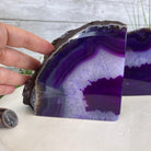 Purple Dyed Brazilian Agate Stone Bookends, 13.7 lbs & 5.3" tall Model #5151PU-033 by Brazil Gems - Brazil GemsBrazil GemsPurple Dyed Brazilian Agate Stone Bookends, 13.7 lbs & 5.3" tall Model #5151PU-033 by Brazil GemsBookends5151PU-033