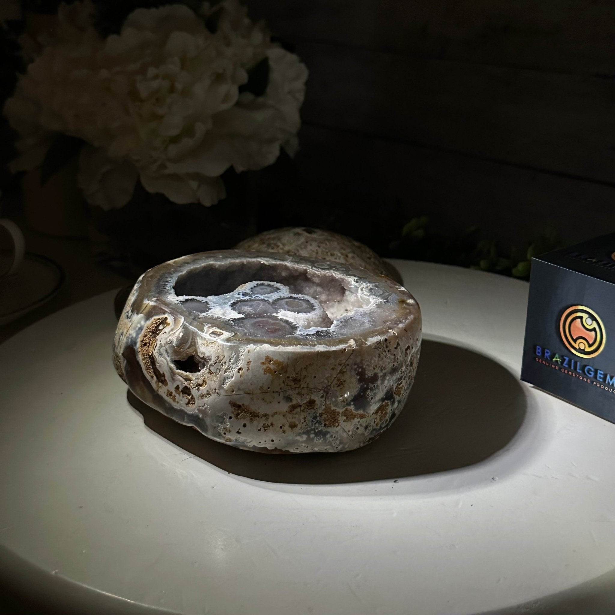 Quality Agate Geode "Jewelry Box", 4 lbs & 3.7" Tall #5251-0009 - Brazil GemsBrazil GemsQuality Agate Geode "Jewelry Box", 4 lbs & 3.7" Tall #5251-0009Agate Jewelry Boxes5251-0009