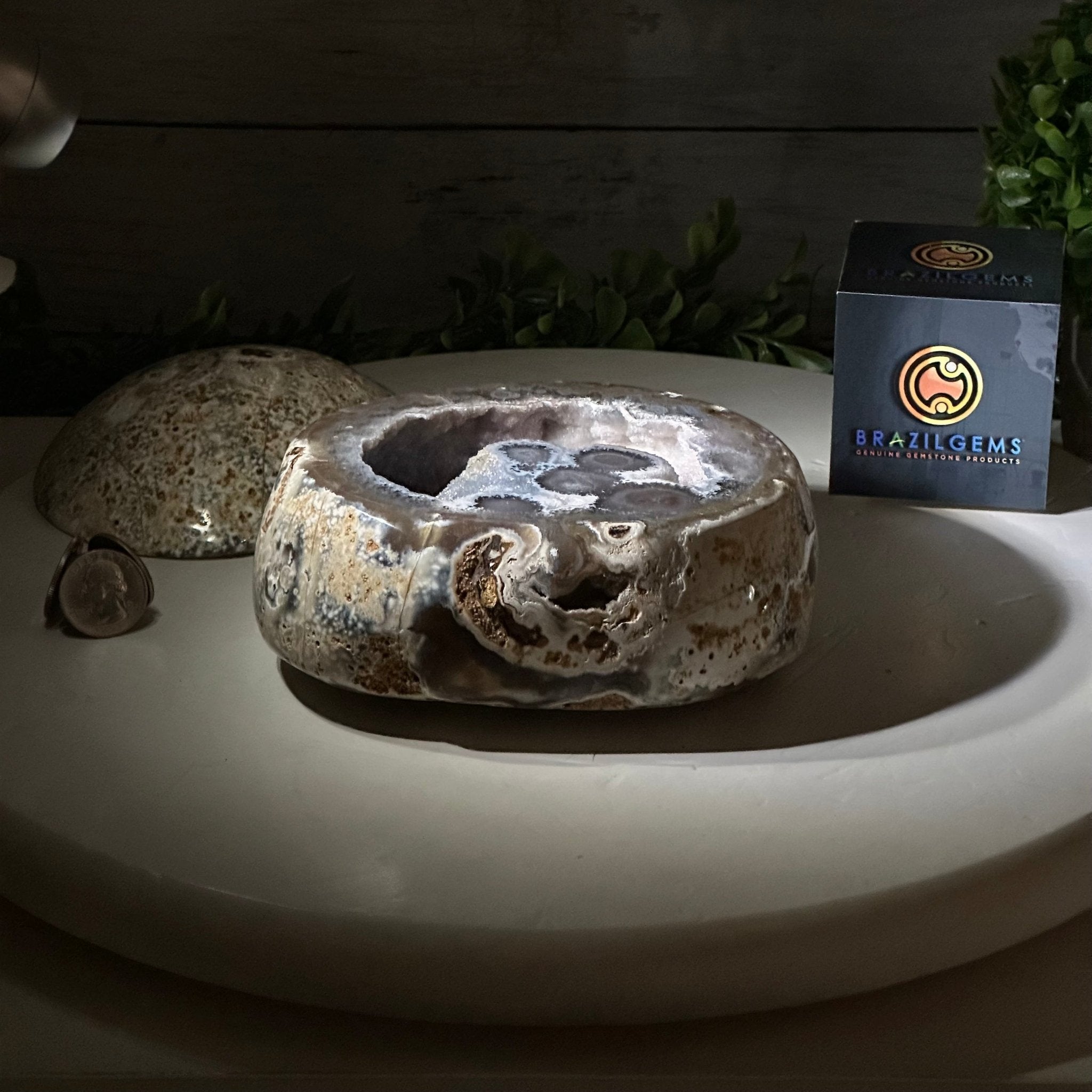 Quality Agate Geode "Jewelry Box", 4 lbs & 3.7" Tall #5251-0009 - Brazil GemsBrazil GemsQuality Agate Geode "Jewelry Box", 4 lbs & 3.7" Tall #5251-0009Agate Jewelry Boxes5251-0009