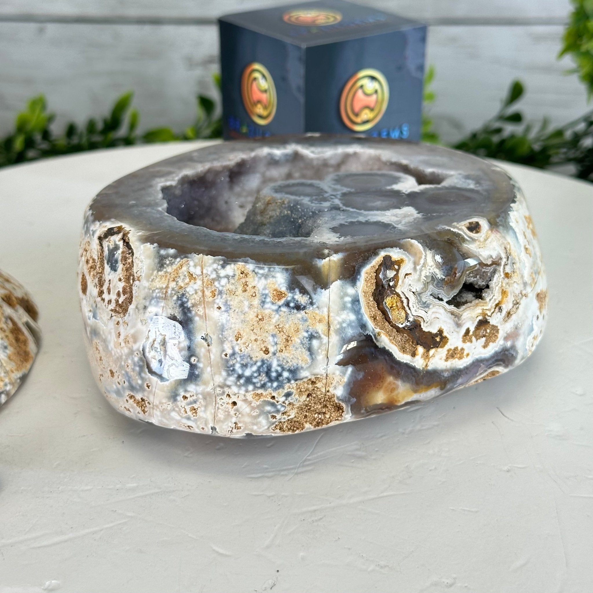 Quality Agate Geode "Jewelry Box", 4 lbs & 3.7" Tall #5251-0009 - Brazil GemsBrazil GemsQuality Agate Geode "Jewelry Box", 4 lbs & 3.7" Tall #5251-0009Agate Jewelry Boxes5251-0009