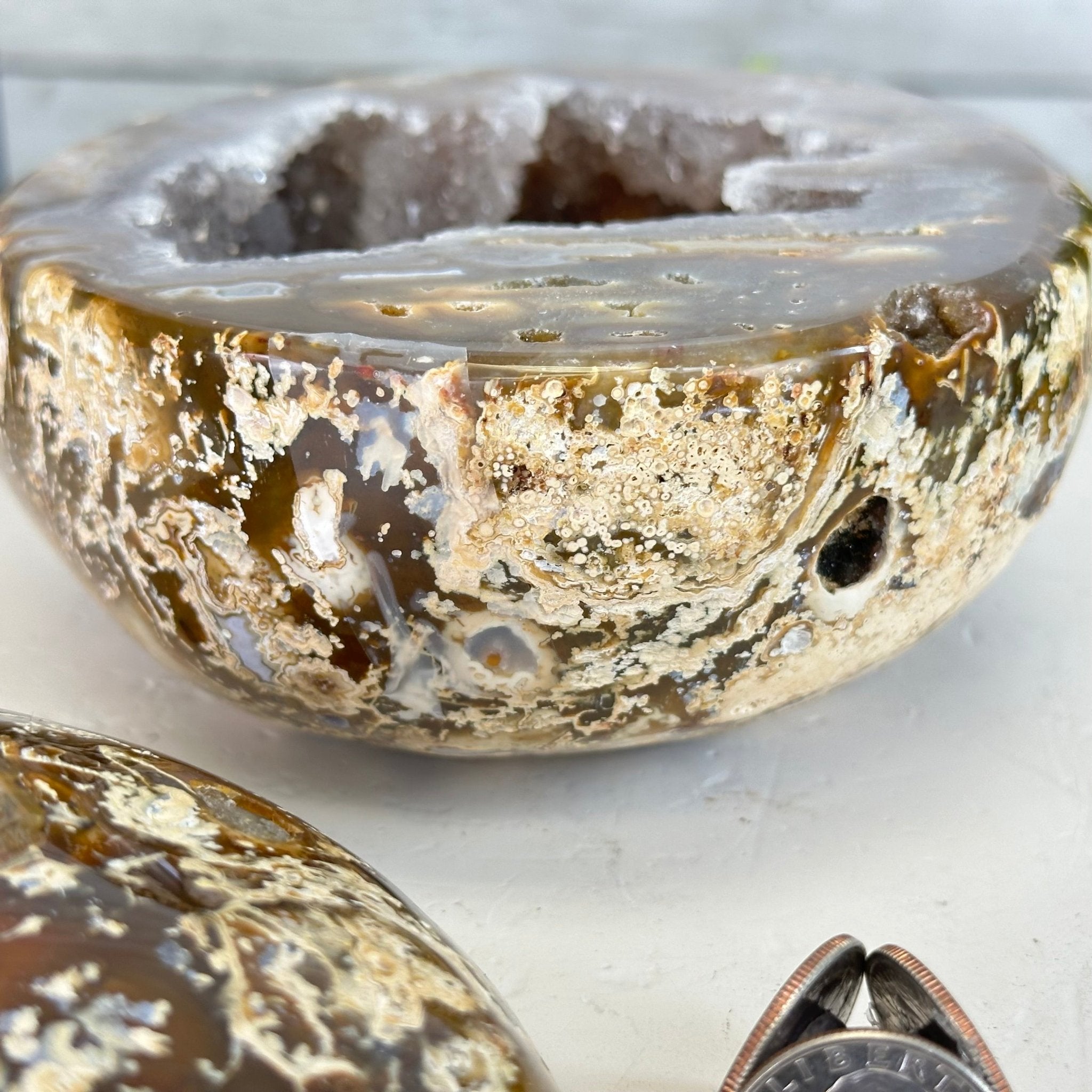Quality Agate Geode "Jewelry Box", 4.9 lbs & 4.3" Tall #5251-0010 - Brazil GemsBrazil GemsQuality Agate Geode "Jewelry Box", 4.9 lbs & 4.3" Tall #5251-0010Agate Jewelry Boxes5251-0010