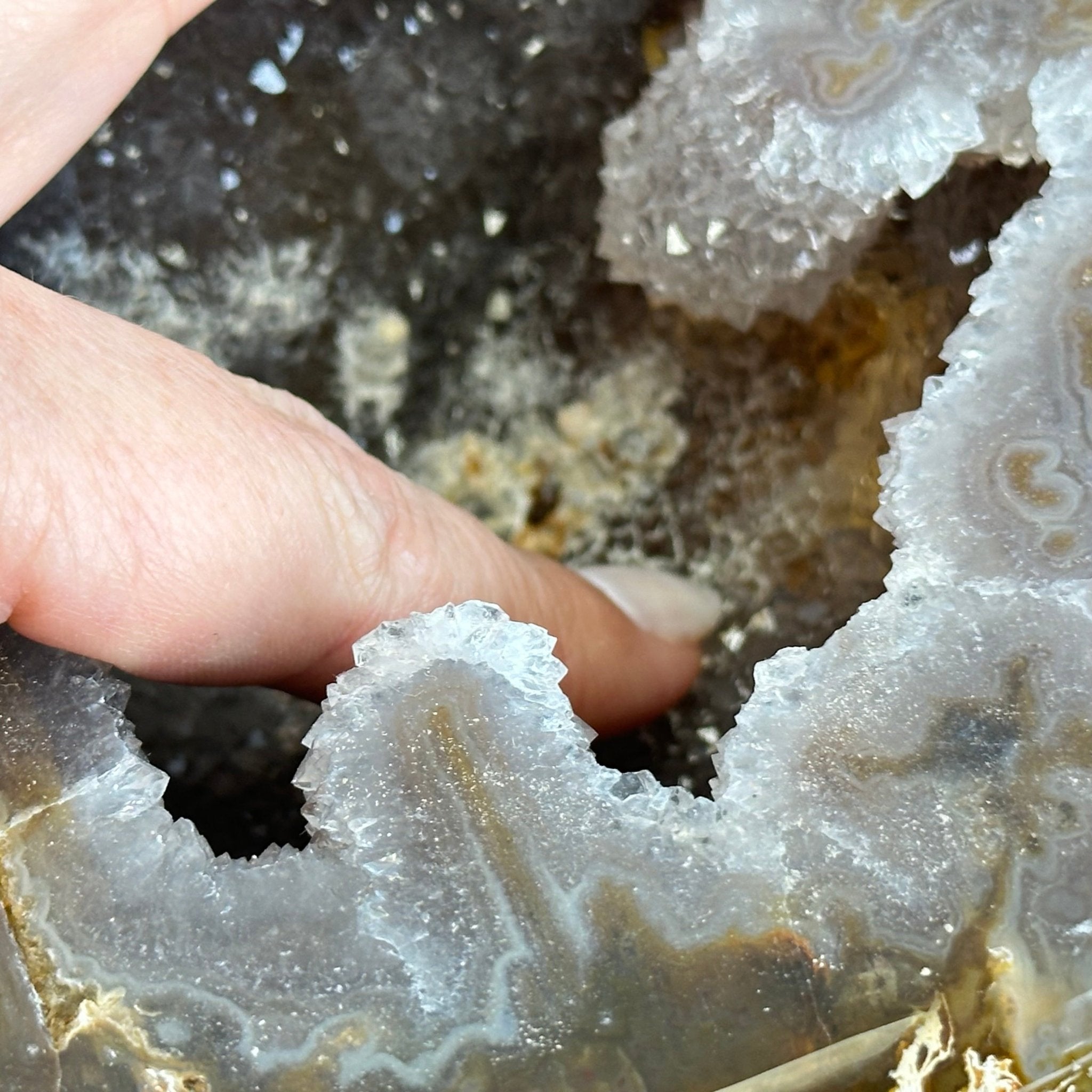 Quality Agate Geode "Jewelry Box", 4.9 lbs & 4.3" Tall #5251-0010 - Brazil GemsBrazil GemsQuality Agate Geode "Jewelry Box", 4.9 lbs & 4.3" Tall #5251-0010Agate Jewelry Boxes5251-0010