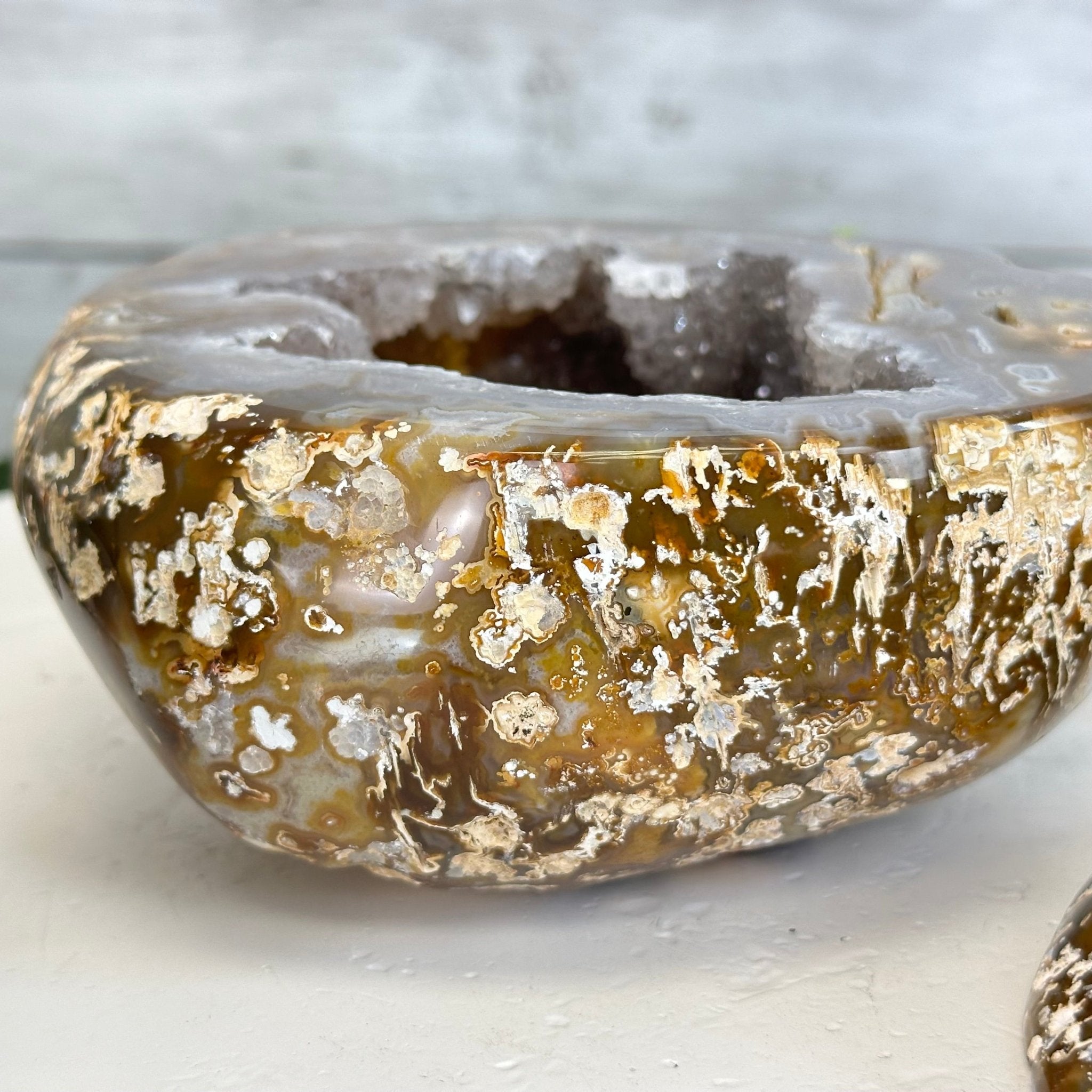 Quality Agate Geode "Jewelry Box", 4.9 lbs & 4.3" Tall #5251-0010 - Brazil GemsBrazil GemsQuality Agate Geode "Jewelry Box", 4.9 lbs & 4.3" Tall #5251-0010Agate Jewelry Boxes5251-0010