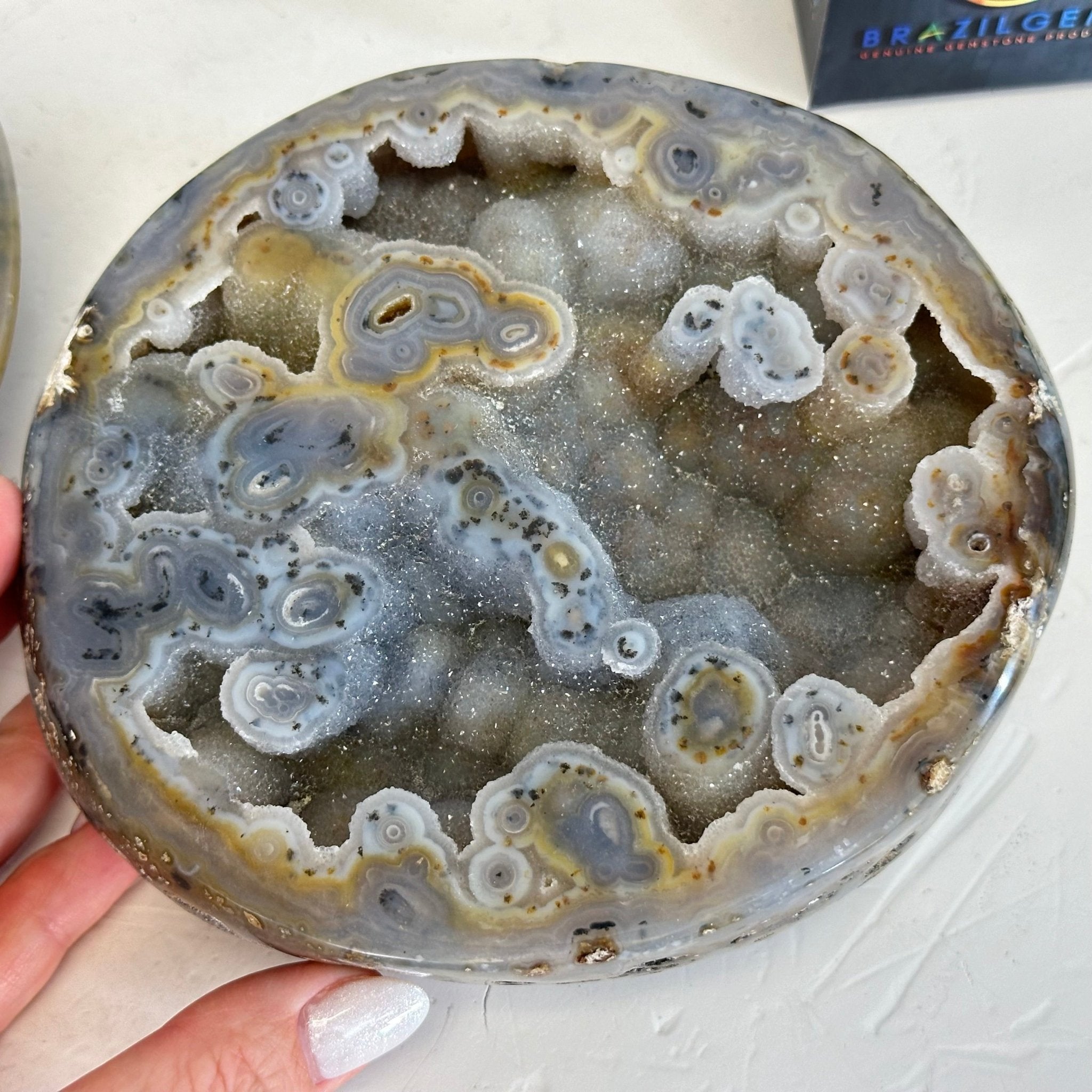 Quality Agate Geode "Jewelry Box", 5.2 lbs & 3.6" Tall #5251-0011 - Brazil GemsBrazil GemsQuality Agate Geode "Jewelry Box", 5.2 lbs & 3.6" Tall #5251-0011Agate Jewelry Boxes5251-0011