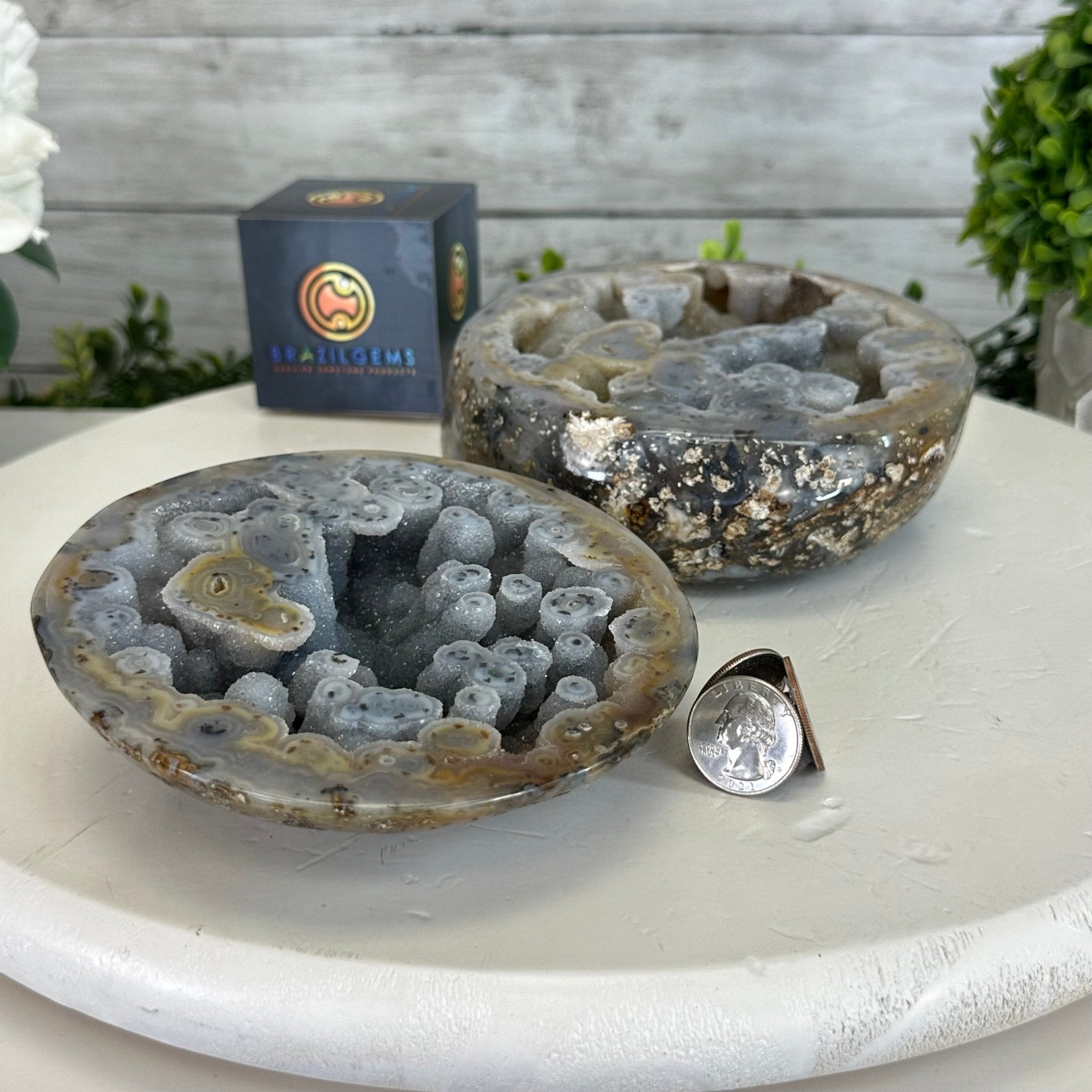 Quality Agate Geode "Jewelry Box", 5.2 lbs & 3.6" Tall #5251-0011 - Brazil GemsBrazil GemsQuality Agate Geode "Jewelry Box", 5.2 lbs & 3.6" Tall #5251-0011Agate Jewelry Boxes5251-0011