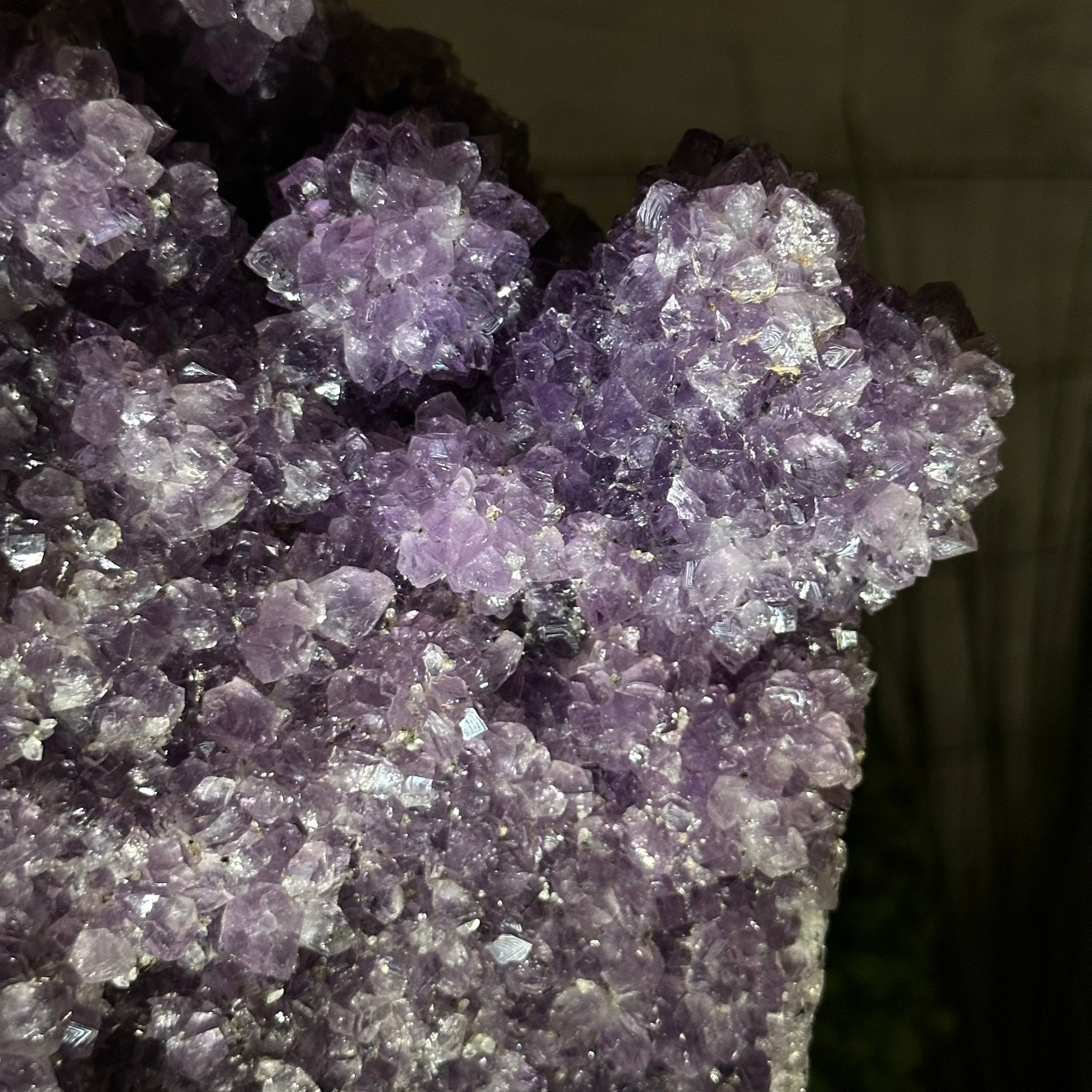 Quality Amethyst Cluster on a Metal Base, 10.1 lbs & 11" Tall #5491 - 0045 - Brazil GemsBrazil GemsQuality Amethyst Cluster on a Metal Base, 10.1 lbs & 11" Tall #5491 - 0045Clusters on Fixed Bases5491 - 0045