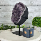 Quality Amethyst Cluster on a Metal Base, 10.1 lbs & 11" Tall #5491 - 0045 - Brazil GemsBrazil GemsQuality Amethyst Cluster on a Metal Base, 10.1 lbs & 11" Tall #5491 - 0045Clusters on Fixed Bases5491 - 0045