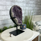 Quality Amethyst Cluster on a Metal Base, 10.9 lbs & 12.25" Tall #5491 - 0047 - Brazil GemsBrazil GemsQuality Amethyst Cluster on a Metal Base, 10.9 lbs & 12.25" Tall #5491 - 0047Clusters on Fixed Bases5491 - 0047