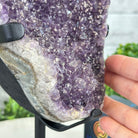 Quality Amethyst Cluster on a Metal Base, 10.9 lbs & 12.25" Tall #5491 - 0047 - Brazil GemsBrazil GemsQuality Amethyst Cluster on a Metal Base, 10.9 lbs & 12.25" Tall #5491 - 0047Clusters on Fixed Bases5491 - 0047