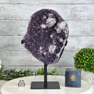 Quality Amethyst Cluster on a Metal Base, 12.7 lbs & 12.75" Tall #5491 - 0044 - Brazil GemsBrazil GemsQuality Amethyst Cluster on a Metal Base, 12.7 lbs & 12.75" Tall #5491 - 0044Clusters on Fixed Bases5491 - 0044