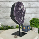 Quality Amethyst Cluster on a Metal Base, 12.7 lbs & 12.75" Tall #5491 - 0044 - Brazil GemsBrazil GemsQuality Amethyst Cluster on a Metal Base, 12.7 lbs & 12.75" Tall #5491 - 0044Clusters on Fixed Bases5491 - 0044