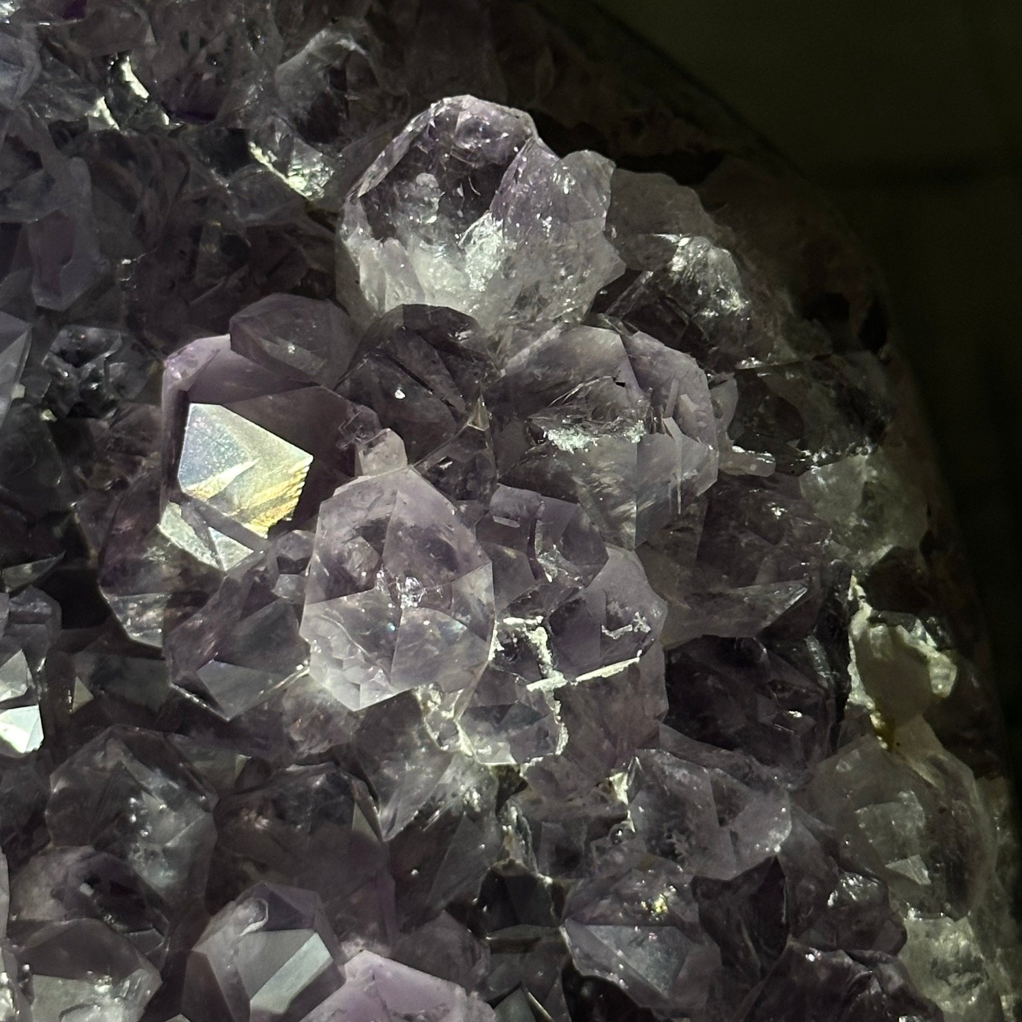 Quality Amethyst Cluster on a Metal Base, 13.3 lbs & 11" Tall #5491 - 0048 - Brazil GemsBrazil GemsQuality Amethyst Cluster on a Metal Base, 13.3 lbs & 11" Tall #5491 - 0048Clusters on Fixed Bases5491 - 0048