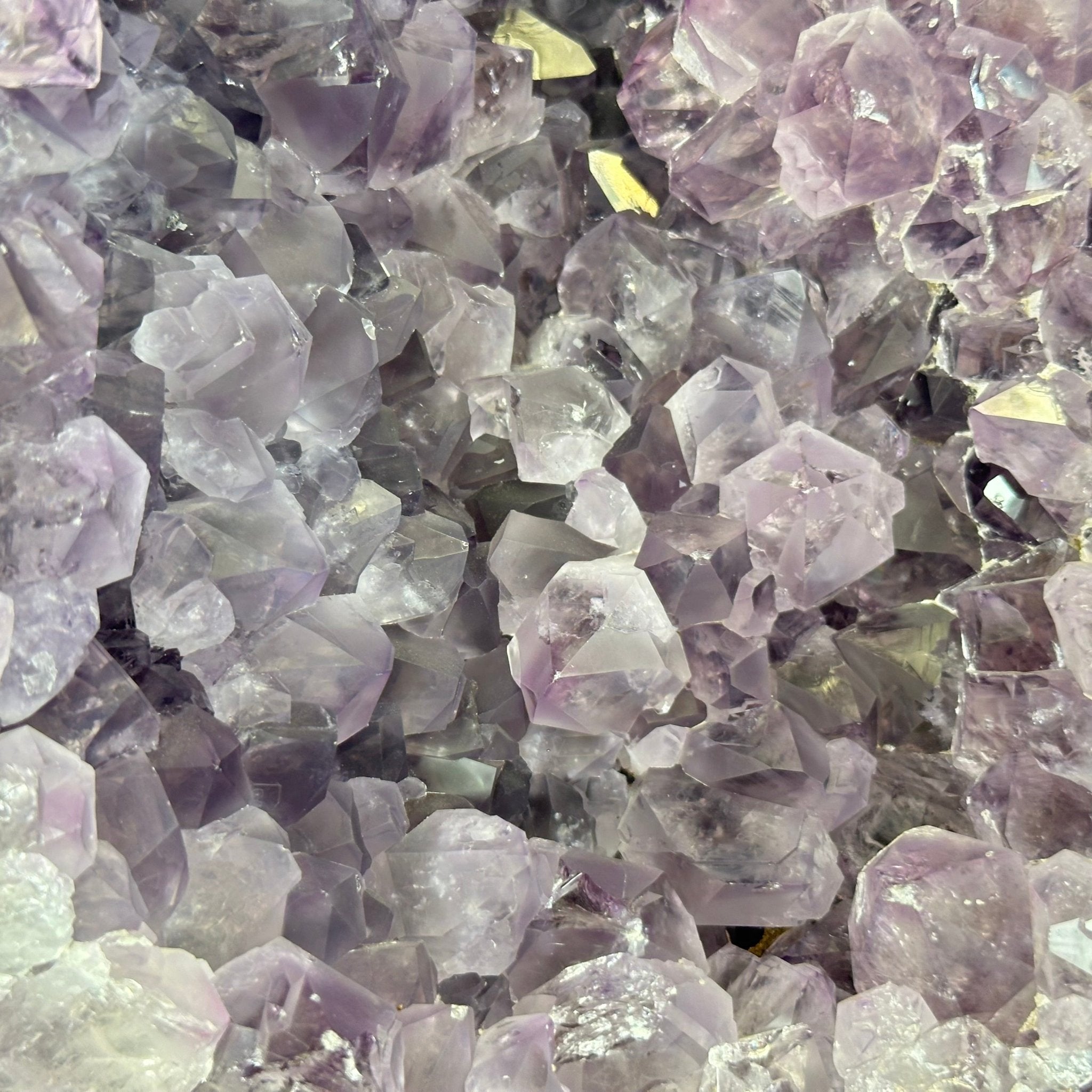 Quality Amethyst Cluster on a Metal Base, 13.3 lbs & 11" Tall #5491 - 0048 - Brazil GemsBrazil GemsQuality Amethyst Cluster on a Metal Base, 13.3 lbs & 11" Tall #5491 - 0048Clusters on Fixed Bases5491 - 0048