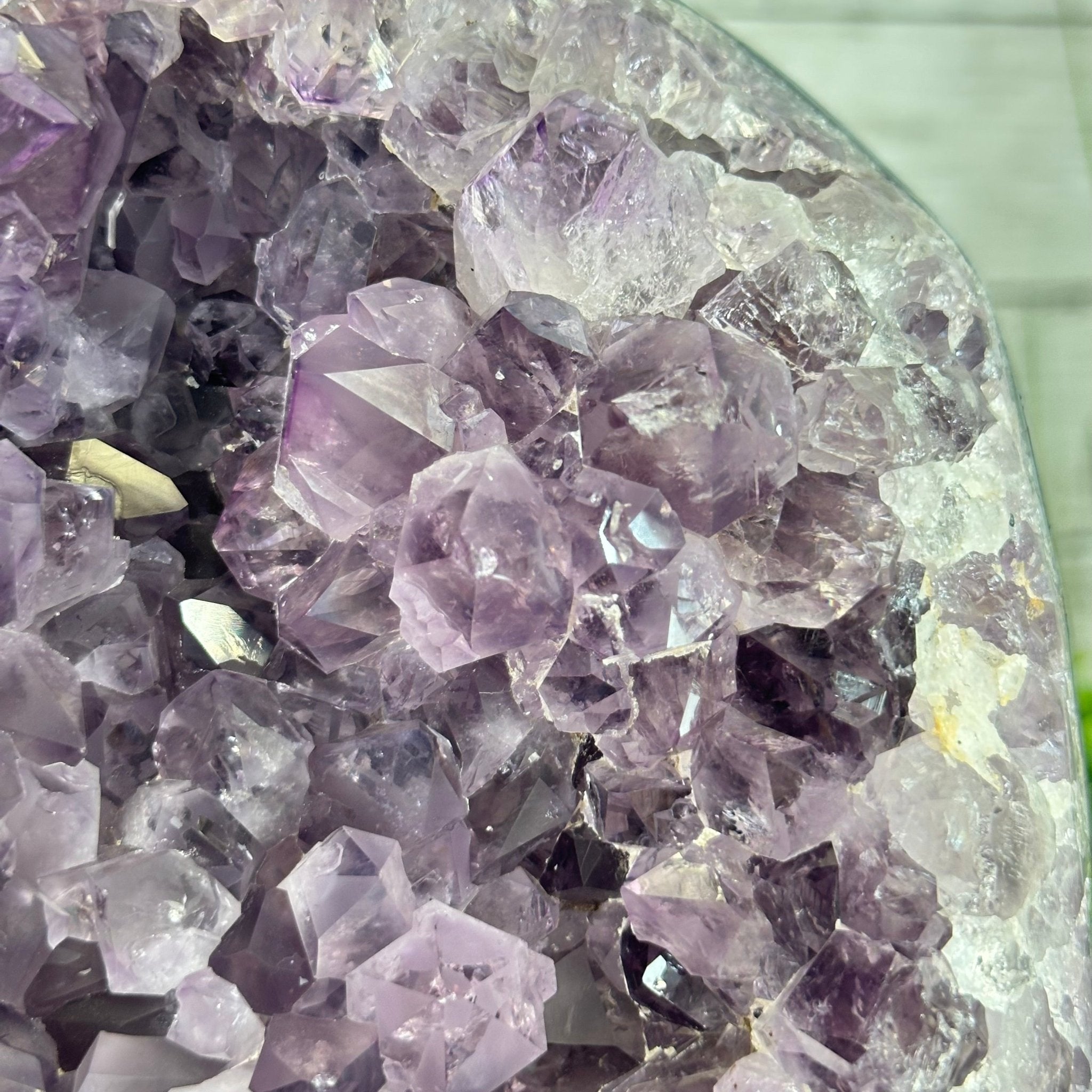 Quality Amethyst Cluster on a Metal Base, 13.3 lbs & 11" Tall #5491 - 0048 - Brazil GemsBrazil GemsQuality Amethyst Cluster on a Metal Base, 13.3 lbs & 11" Tall #5491 - 0048Clusters on Fixed Bases5491 - 0048