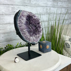 Quality Amethyst Cluster on a Metal Base, 13.3 lbs & 11" Tall #5491 - 0048 - Brazil GemsBrazil GemsQuality Amethyst Cluster on a Metal Base, 13.3 lbs & 11" Tall #5491 - 0048Clusters on Fixed Bases5491 - 0048