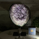 Quality Amethyst Cluster on a Metal Base, 13.3 lbs & 11" Tall #5491 - 0048 - Brazil GemsBrazil GemsQuality Amethyst Cluster on a Metal Base, 13.3 lbs & 11" Tall #5491 - 0048Clusters on Fixed Bases5491 - 0048