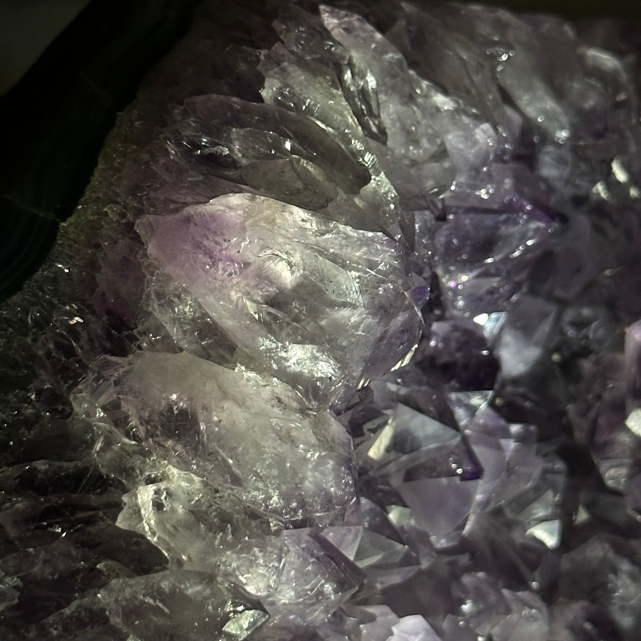 Quality Amethyst Cluster on a Metal Base, 13.3 lbs & 11" Tall #5491 - 0048 - Brazil GemsBrazil GemsQuality Amethyst Cluster on a Metal Base, 13.3 lbs & 11" Tall #5491 - 0048Clusters on Fixed Bases5491 - 0048